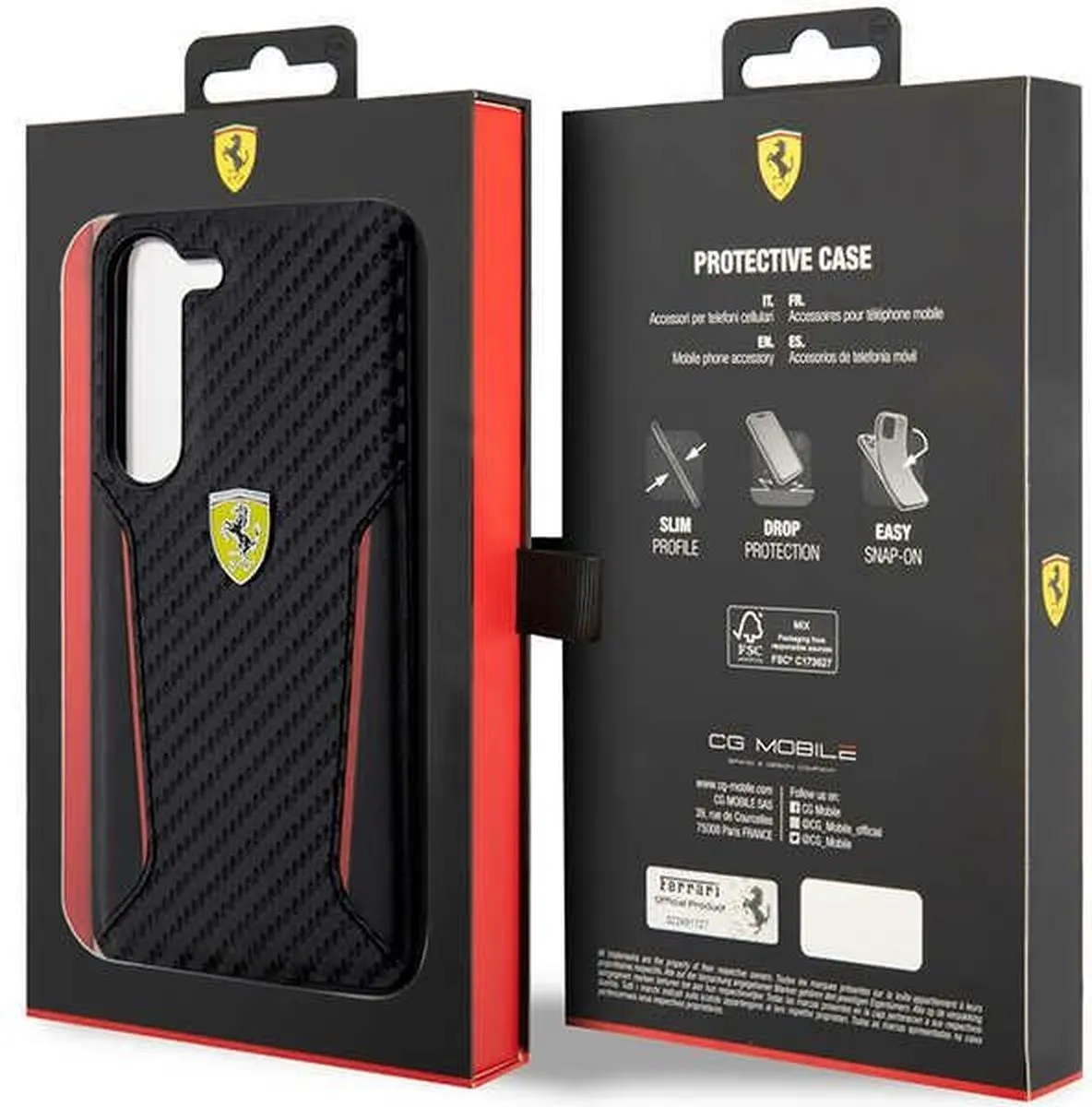 Ferrari FEHCS23MNPYK Hardcase - Samsung Galaxy S23+ - Zwart