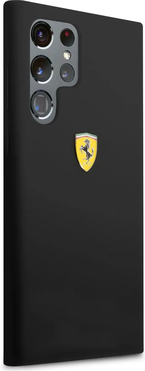 Ferrari SF Silicone Back Case Samsung Galaxy S22 Ultra - Zwart