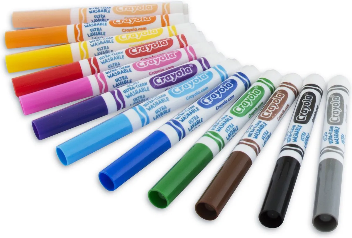 Crayola Ultra-Clean Viltstiften 12 Stuks - Veelkleurig