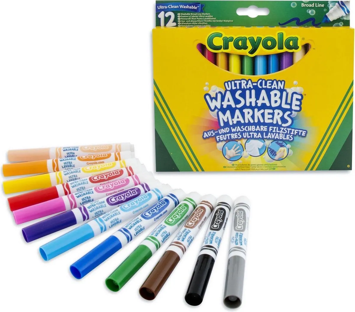 Crayola Ultra-Clean Viltstiften 12 Stuks - Veelkleurig