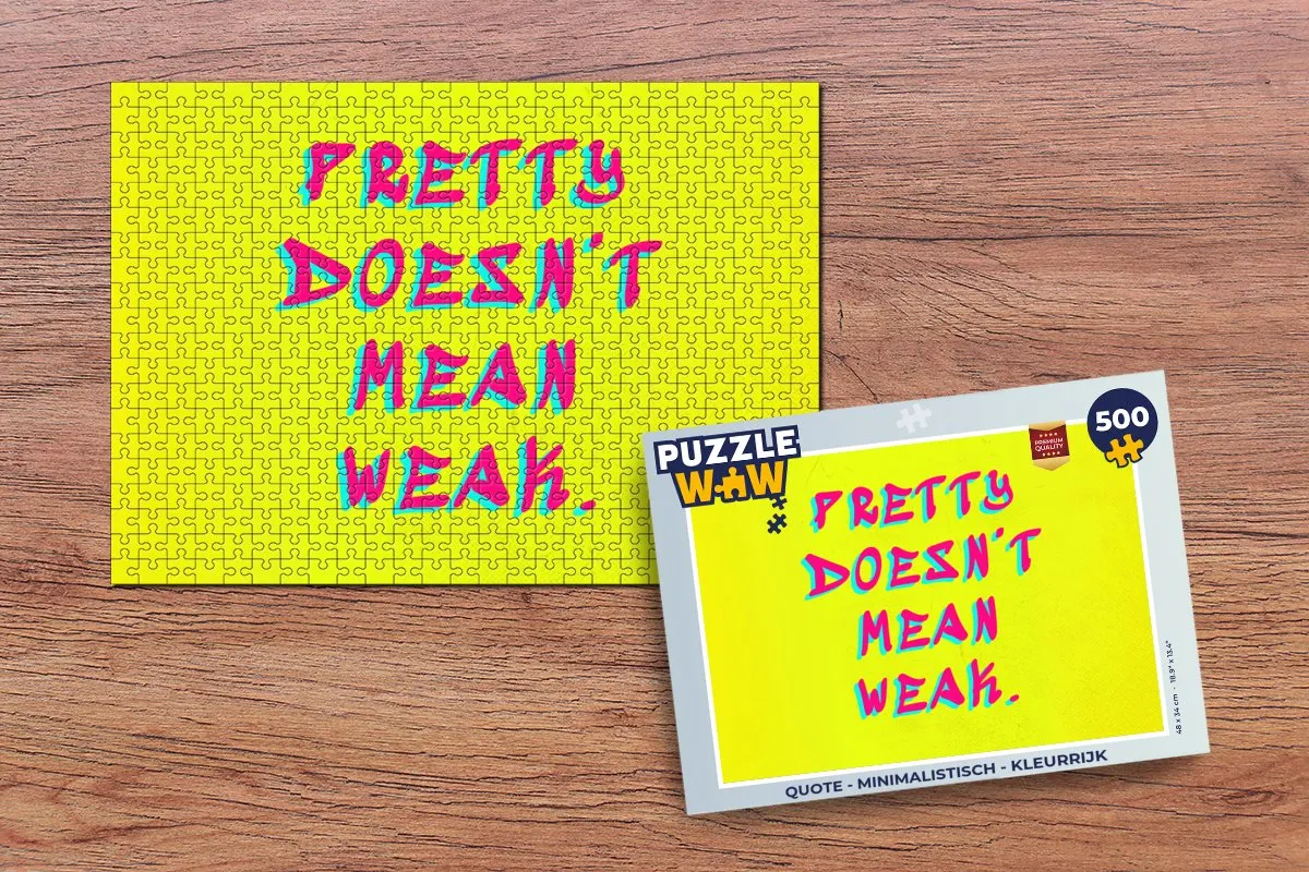 PuzzleWow Quote Minimalistisch Legpuzzel 500 Stuks - 8721406842682