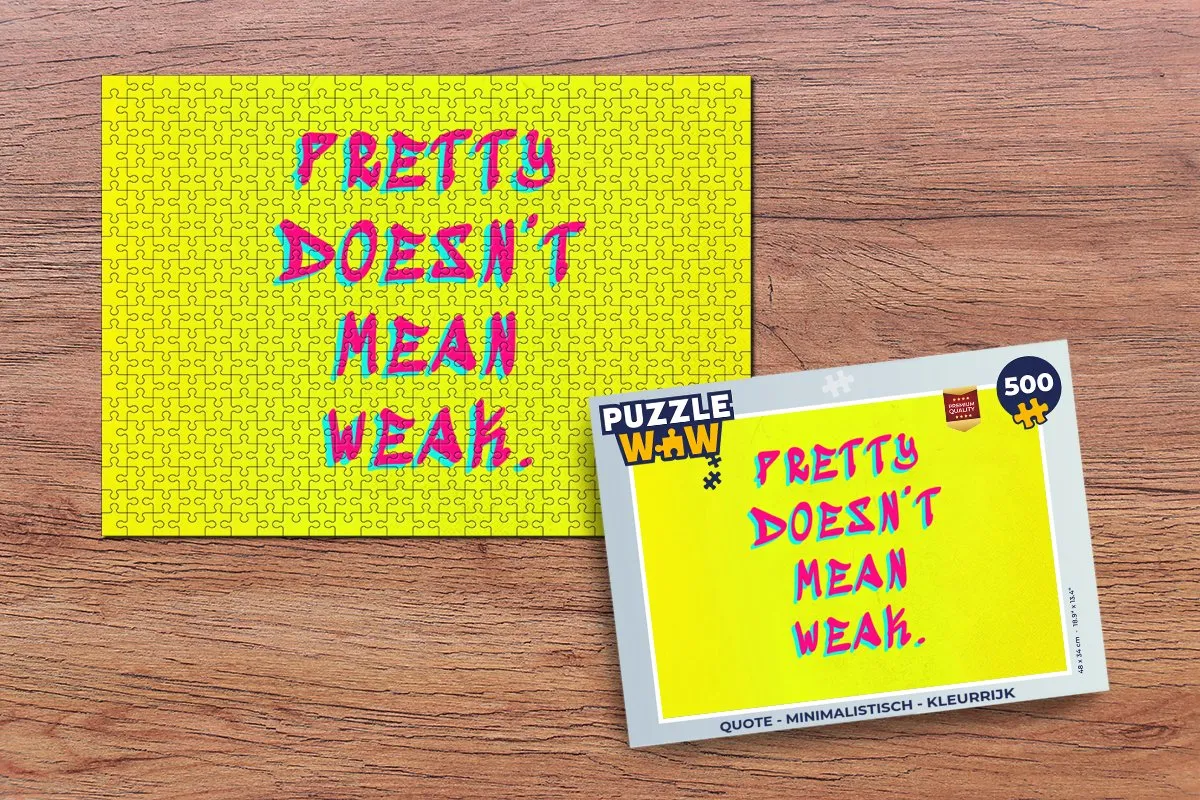 PuzzleWow Quote Minimalistisch Legpuzzel 500 Stuks - 8721406842682