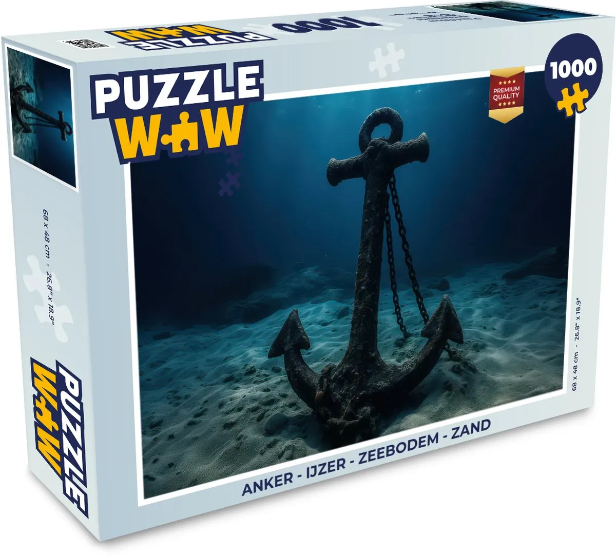PuzzleWow Legpuzzel 1000 Stuks - Anker IJzer Zeebodem