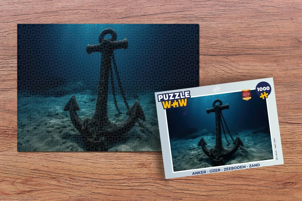 PuzzleWow Legpuzzel 1000 Stuks - Anker IJzer Zeebodem