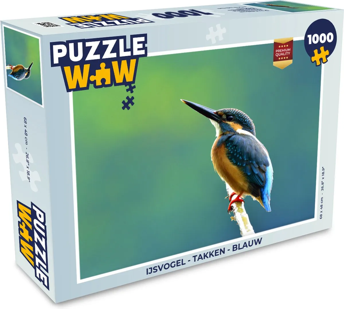 PuzzleWow IJsvogel Takken Legpuzzel 1000 Stuks - Multicolor
