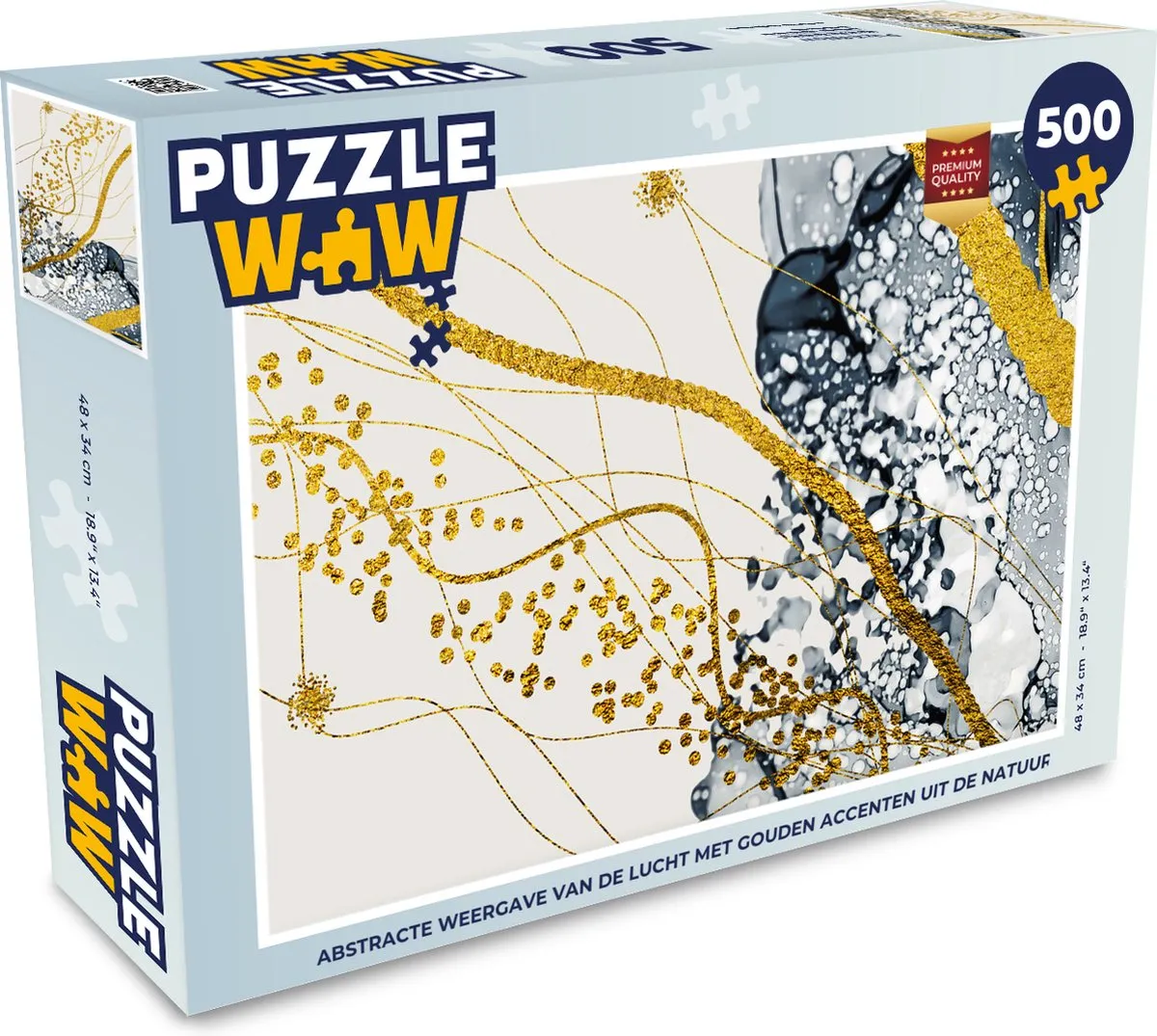 PuzzleWow Abstract Legpuzzel 500 Stuks - Multicolor