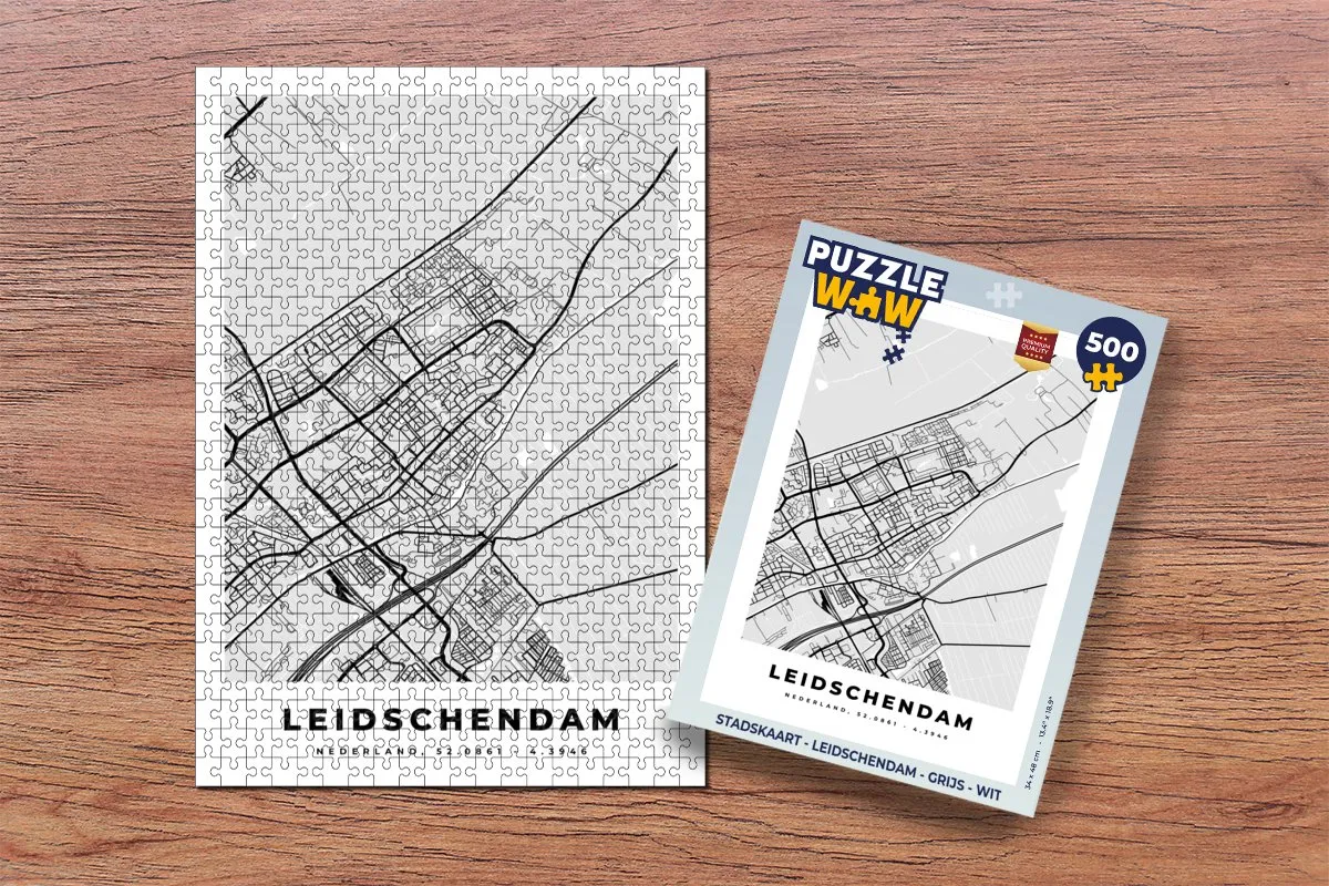 PuzzleWow Leidschendam Legpuzzel 500 Stuks - Multicolor