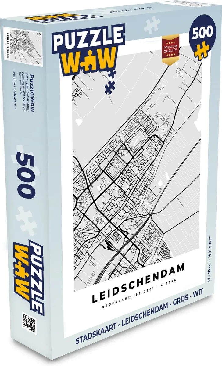 PuzzleWow Leidschendam Legpuzzel 500 Stuks - Multicolor
