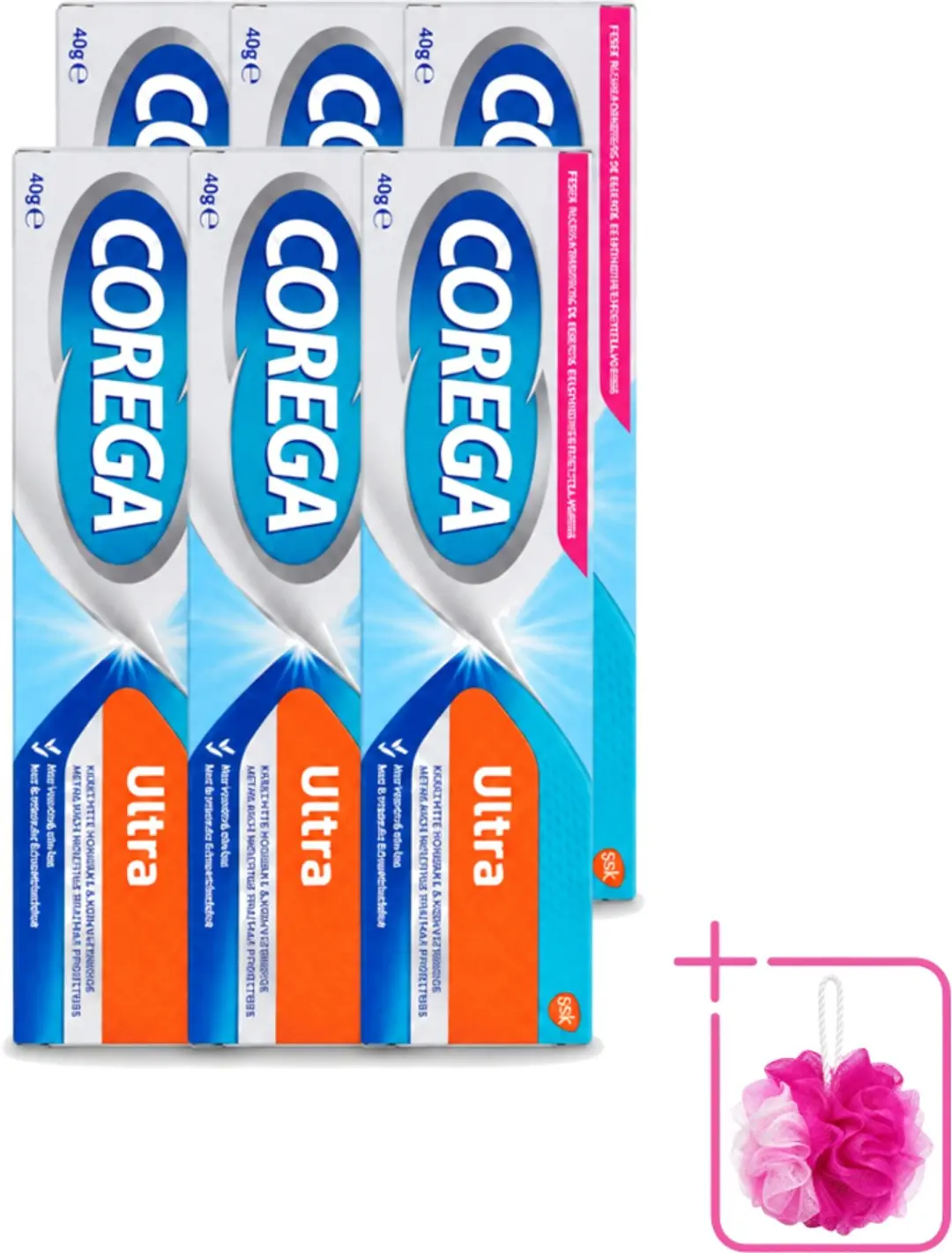 6 x Corega Ultra Kleefcrème