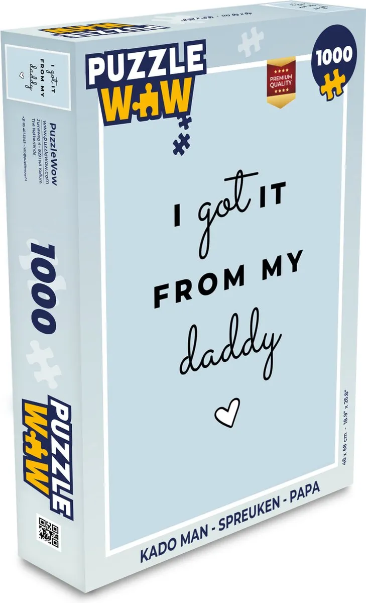 PuzzleWow I Got It From My Daddy Legpuzzel 1000 Stuks - Multicolor