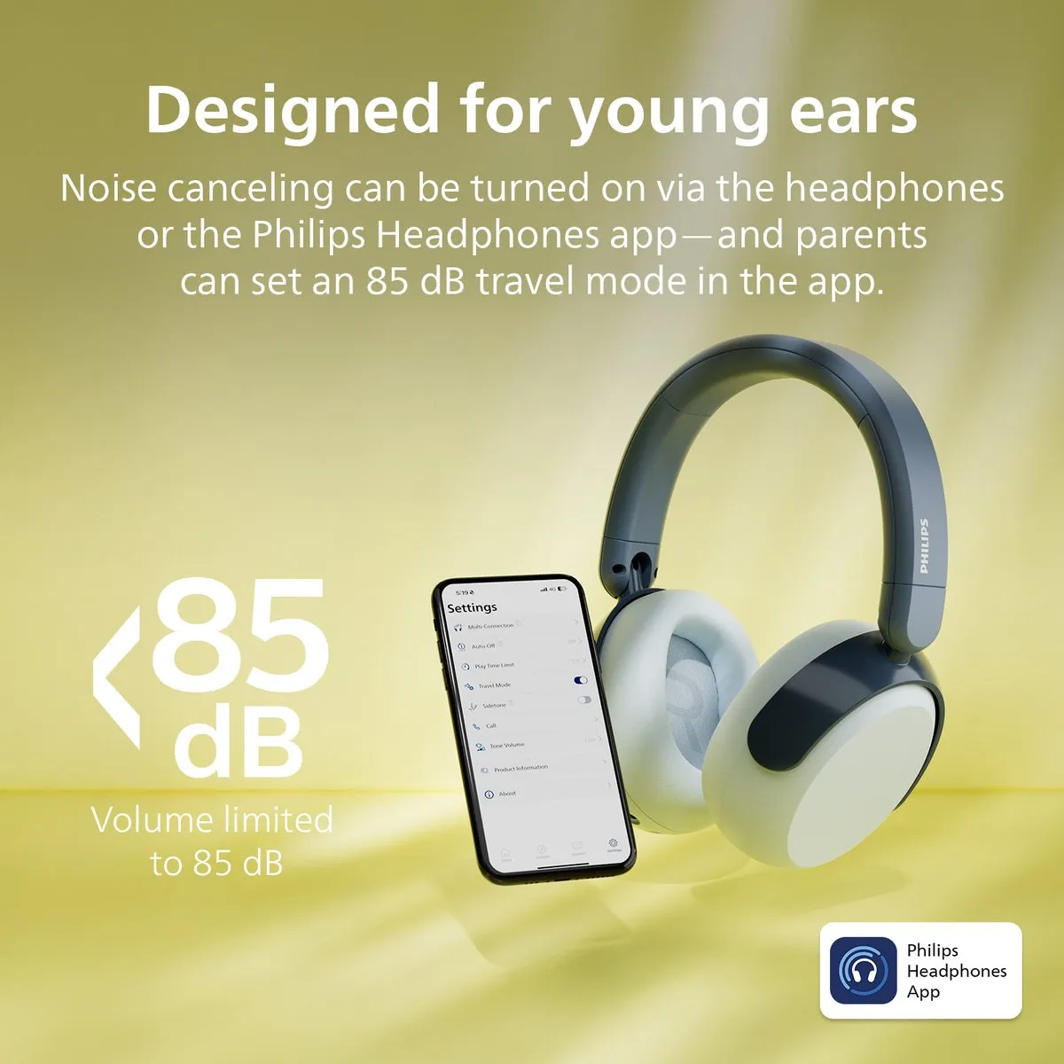 Philips TAK5500RT/00 Kinderkoptelefoon - Blauw - Noise Canceling Pro