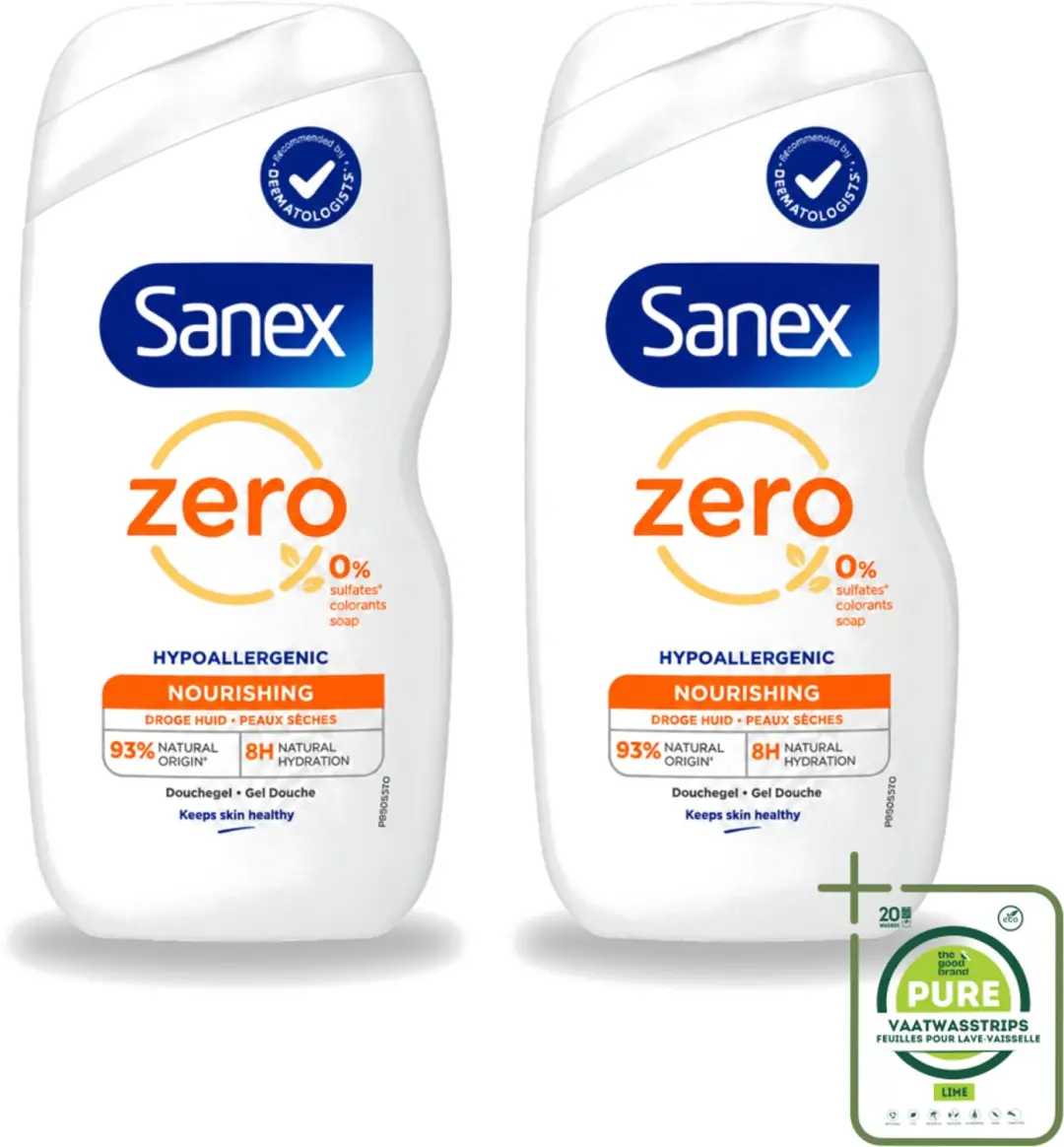 2 x Sanex Zero%