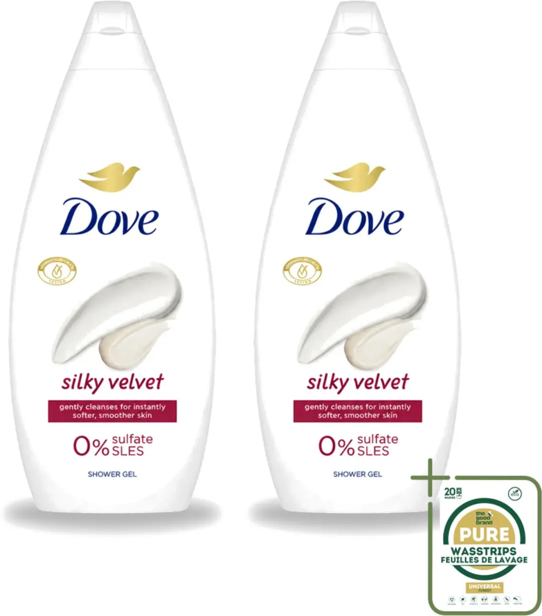 2 x Dove Silky Velvet