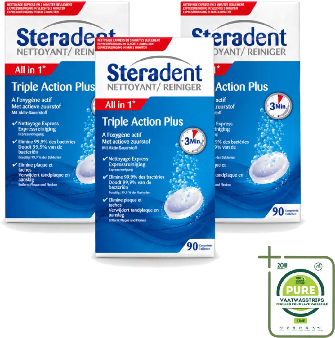 3 x Steradent