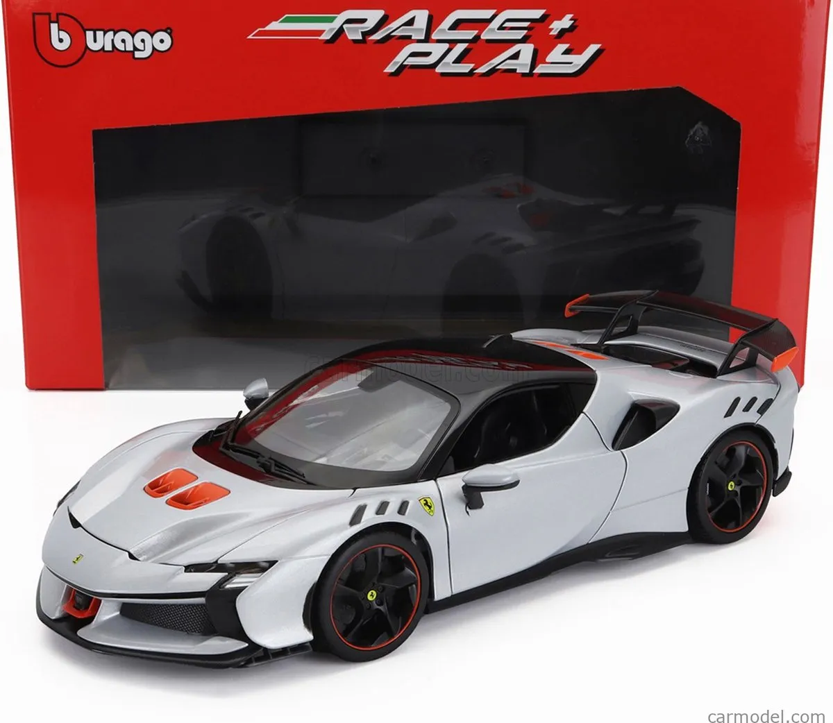 Ferrari SF90 XX Stradale 1:18 Schaalmodel - Zilver