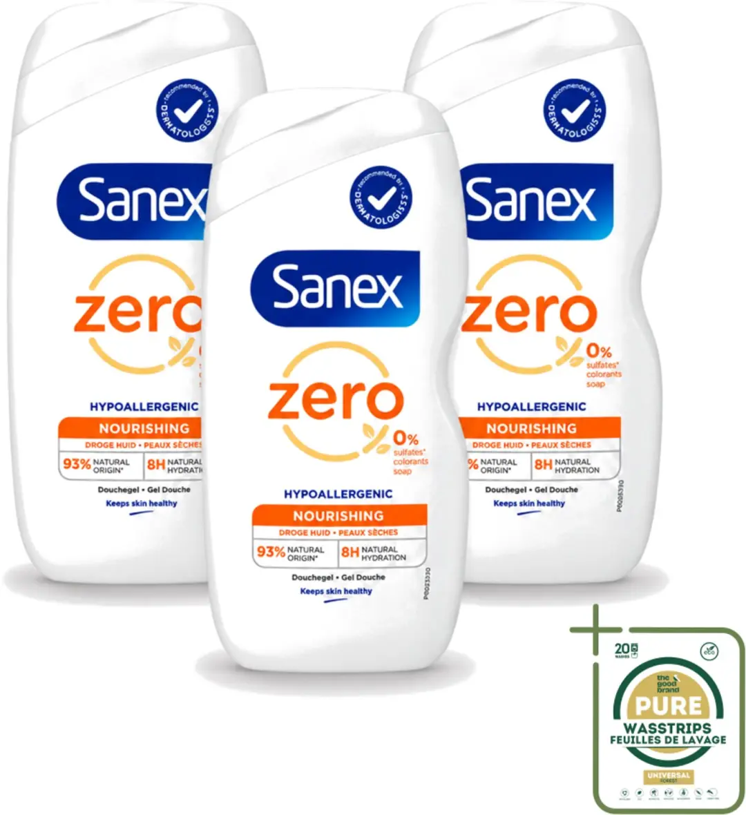 3 x Sanex Zero%