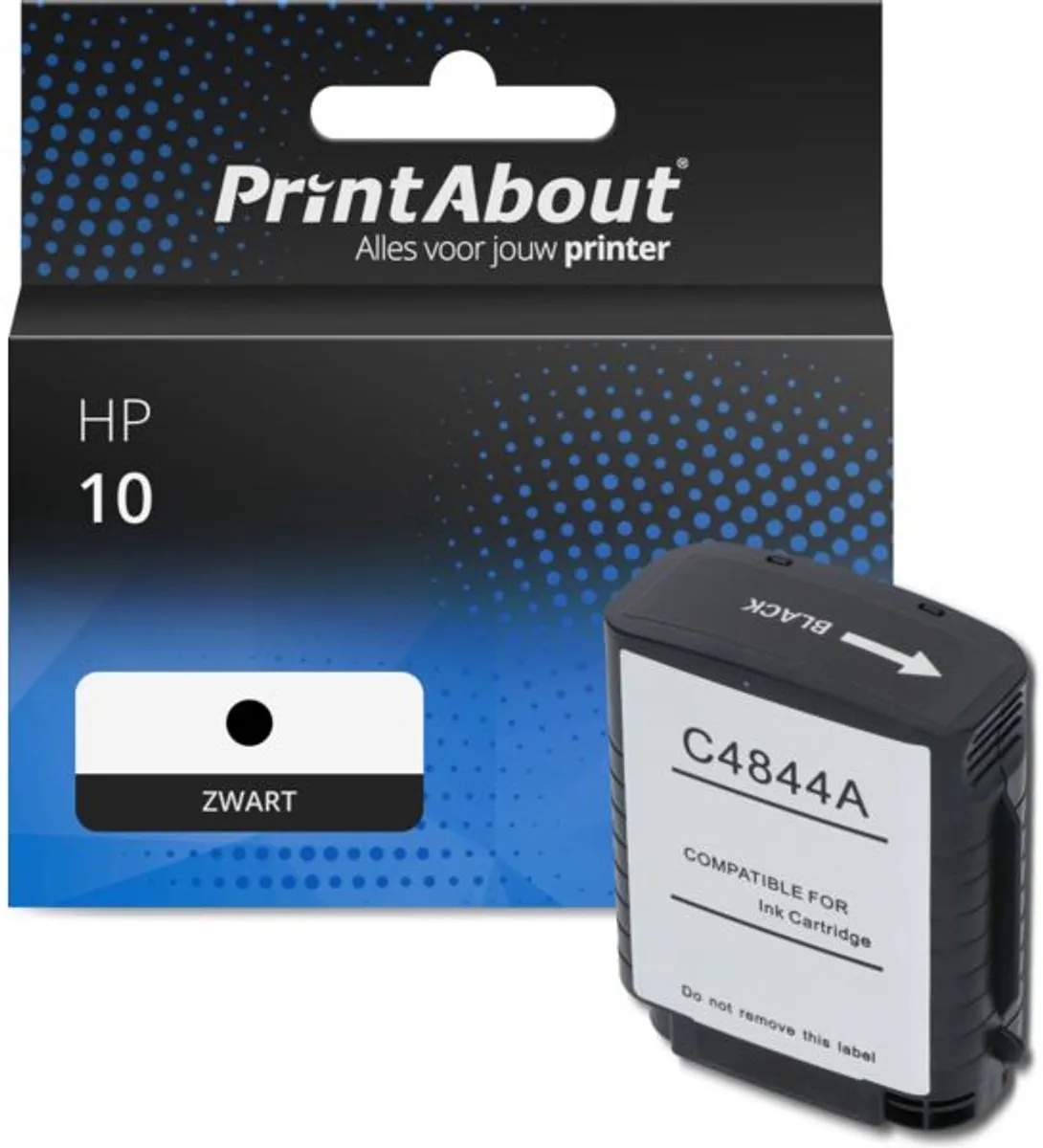 PrintAbout Inktcartridge C4844A Zwart - 72ml - o.a. HP DeskJet/OfficeJet
