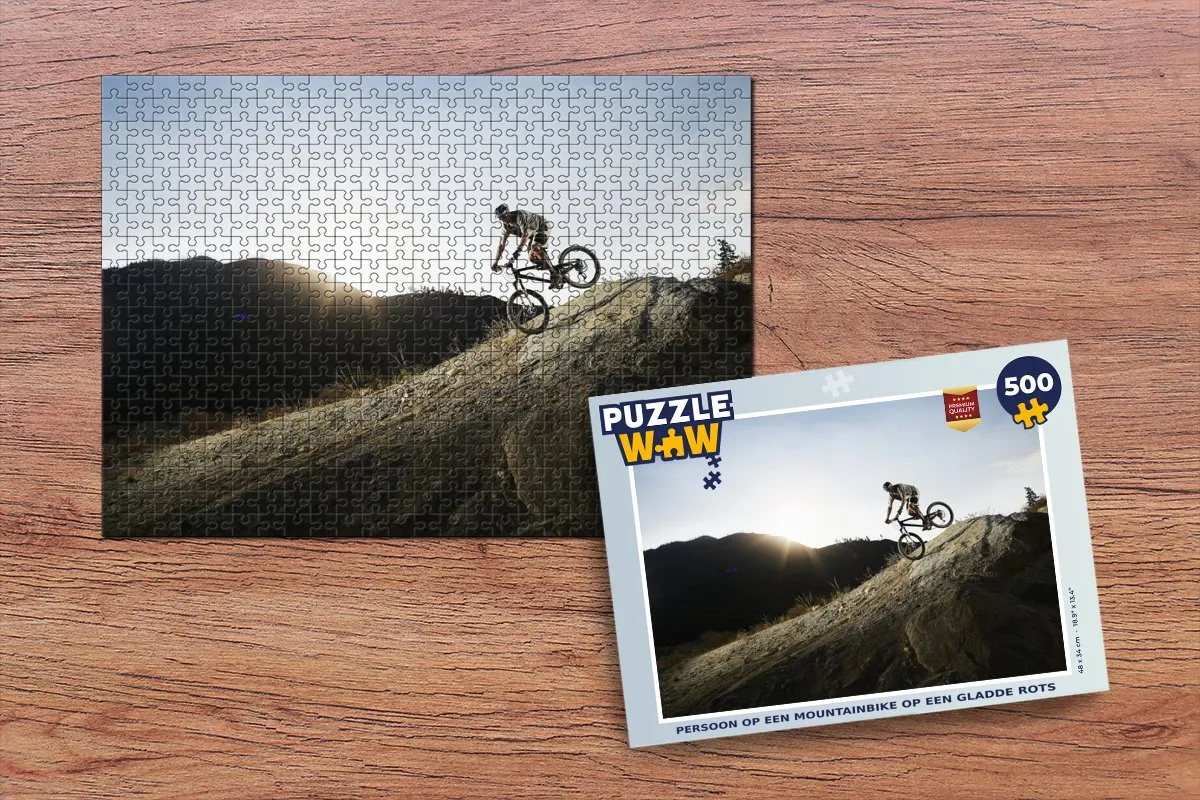 PuzzleWow Legpuzzel Mountainbike 500 Stuks