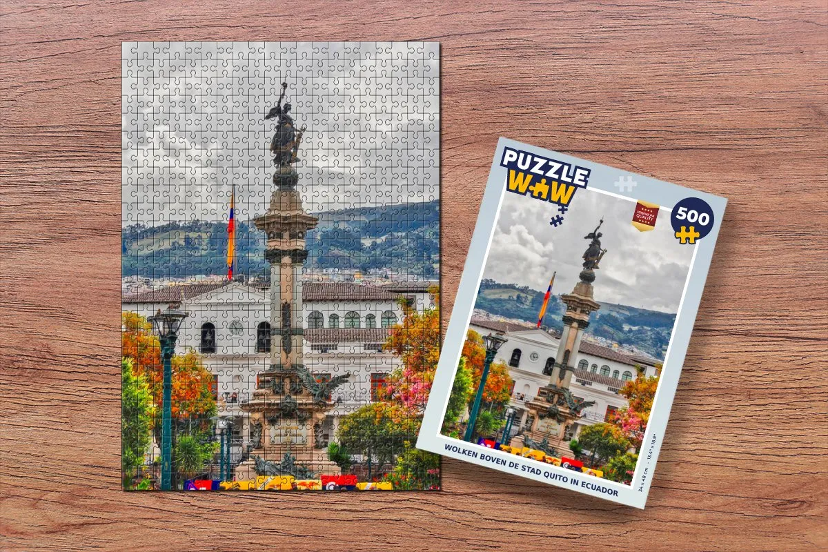 PuzzleWow Wolken boven de stad Quito Legpuzzel 500 Stuks
