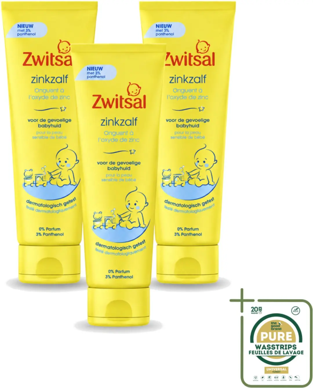 3 x Zwitsal 0% Parfum