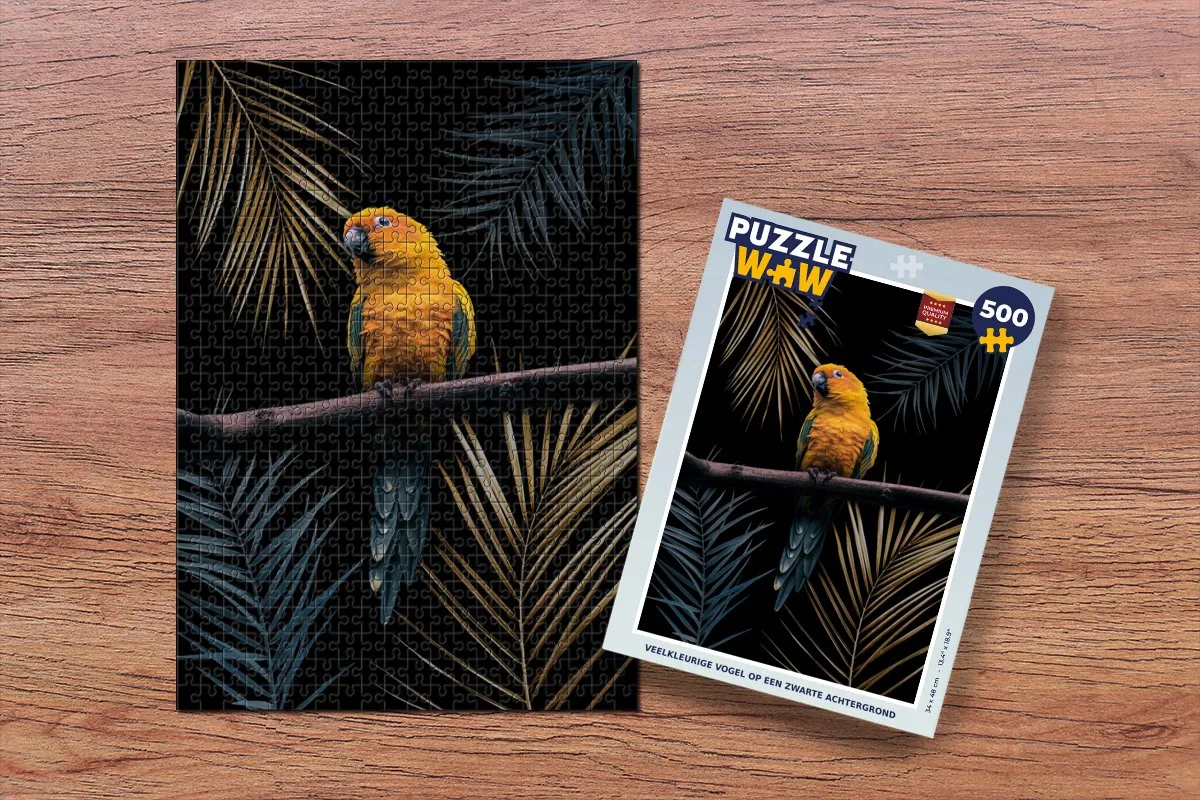 PuzzleWow Vogel Papegaai Legpuzzel 500 Stuks - Multicolor