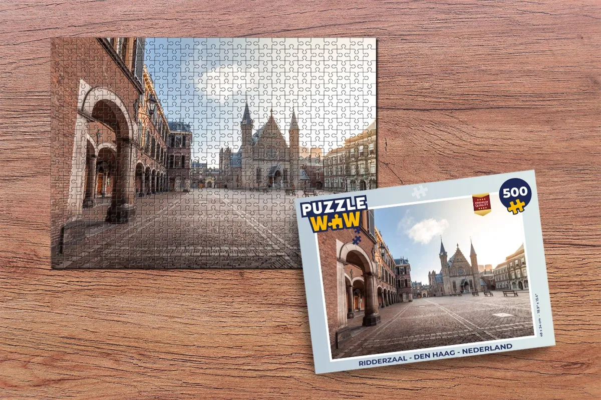 PuzzleWow Ridderzaal Den Haag Nederland Legpuzzel 500 Stuks - Multicolor