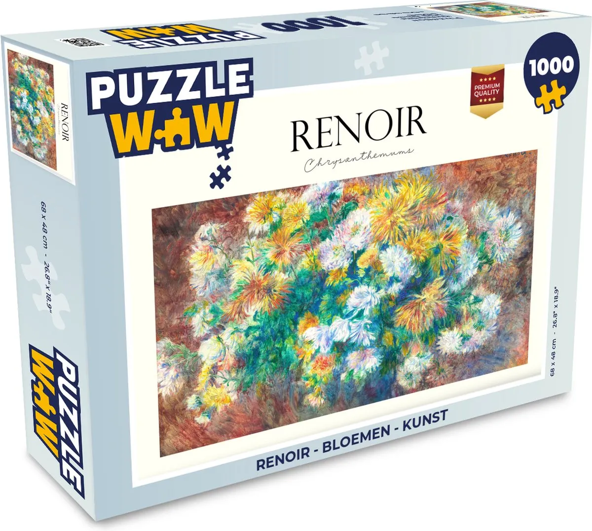 PuzzleWow Renoir Bloemen Legpuzzel 1000 Stuks