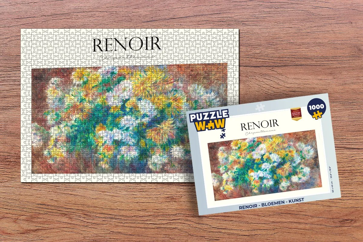 PuzzleWow Renoir Bloemen Legpuzzel 1000 Stuks - Multicolor