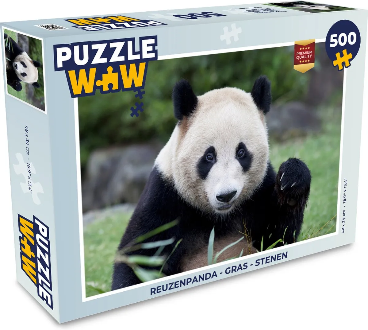 PuzzleWow Reuzenpanda Legpuzzel 500 Stuks