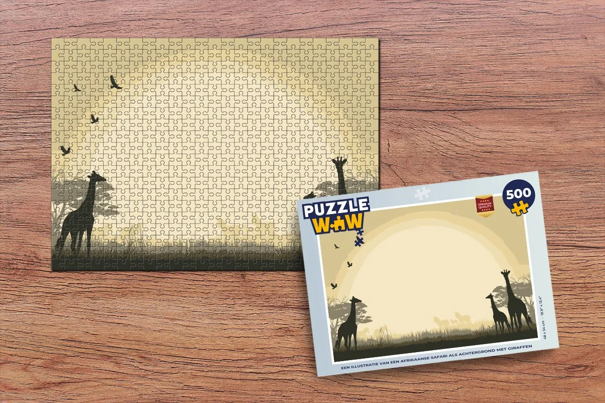 PuzzleWow Legpuzzel Afrikaanse Safari 500 Stuks - Multicolor