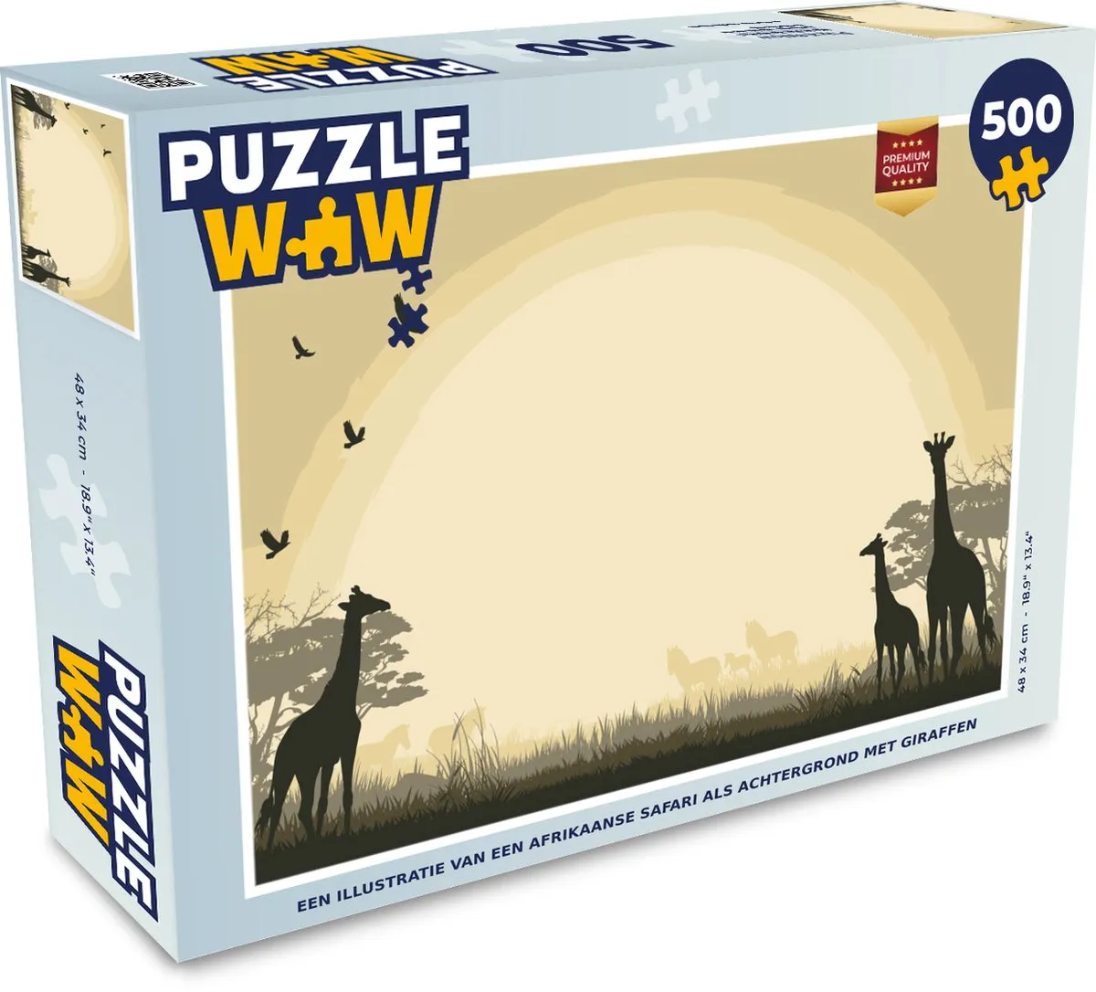 PuzzleWow Legpuzzel Afrikaanse Safari 500 Stuks
