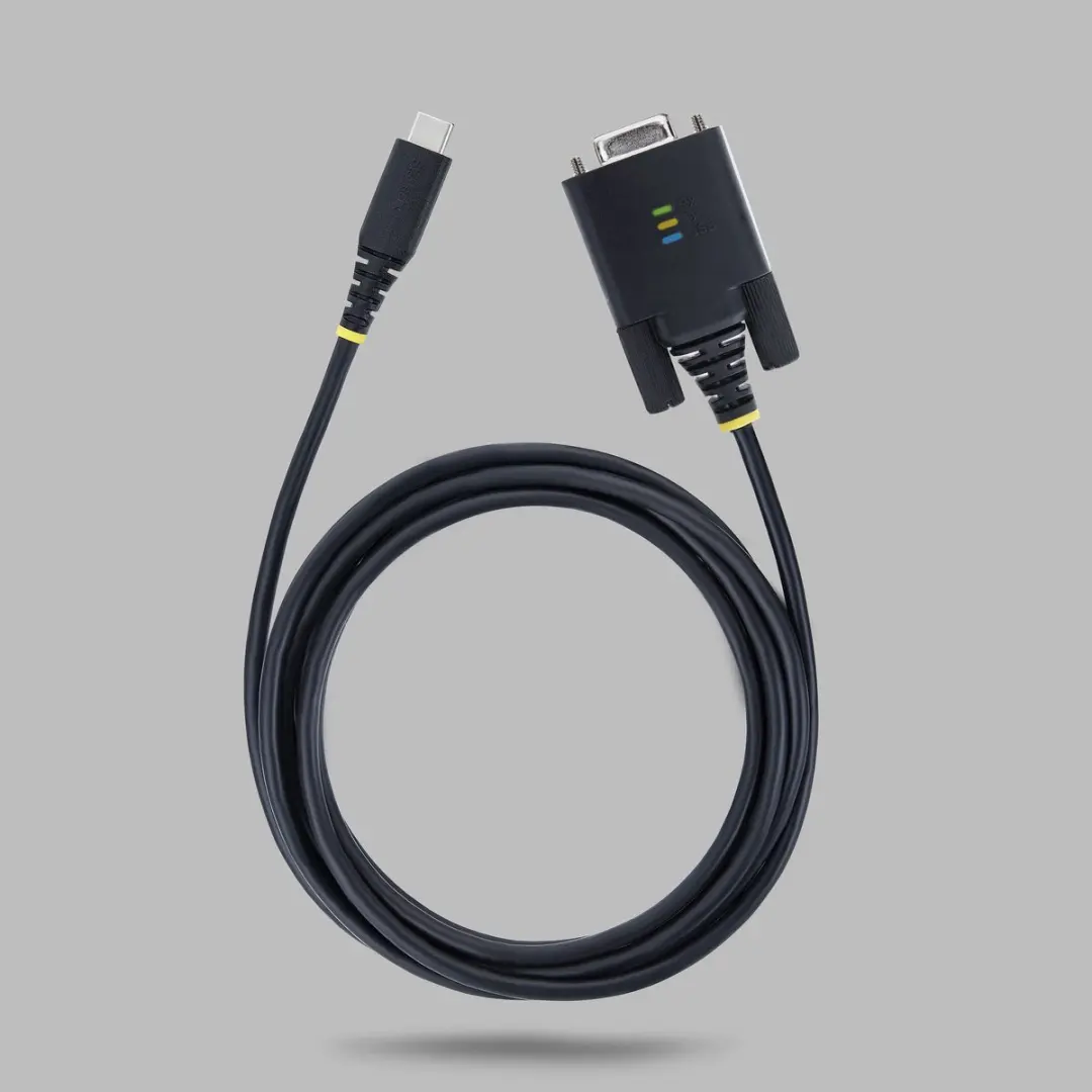 Startech USB-C naar RS232 Null Modem Adapterkabel 2m - FTDI - Zwart - afbeelding 4 van 6