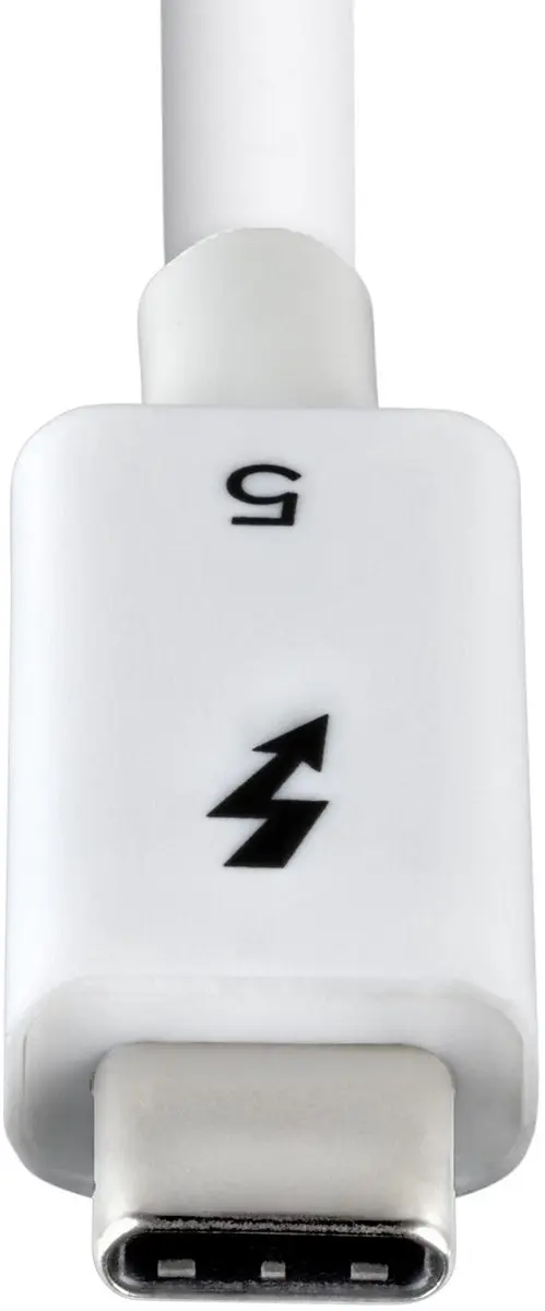 Startech Thunderbolt 5 Kabel TBLT5MM80CM240WWH - 80cm - 80Gbps/120Gbps - 240W - Wit - afbeelding 6 van 6