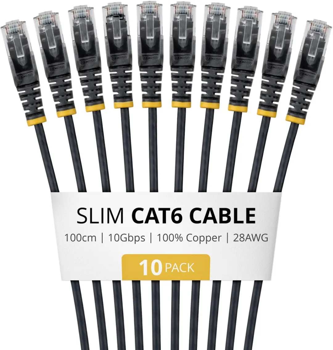 Startech N6PAT100CMBKS10PK Netwerkkabel Cat6