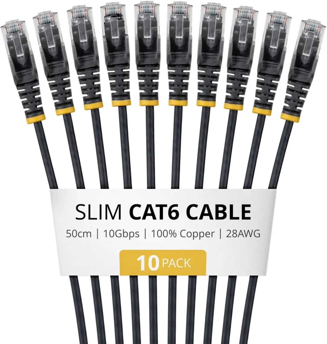 Startech N6PAT50CMBKS10PK Netwerkkabel Cat6