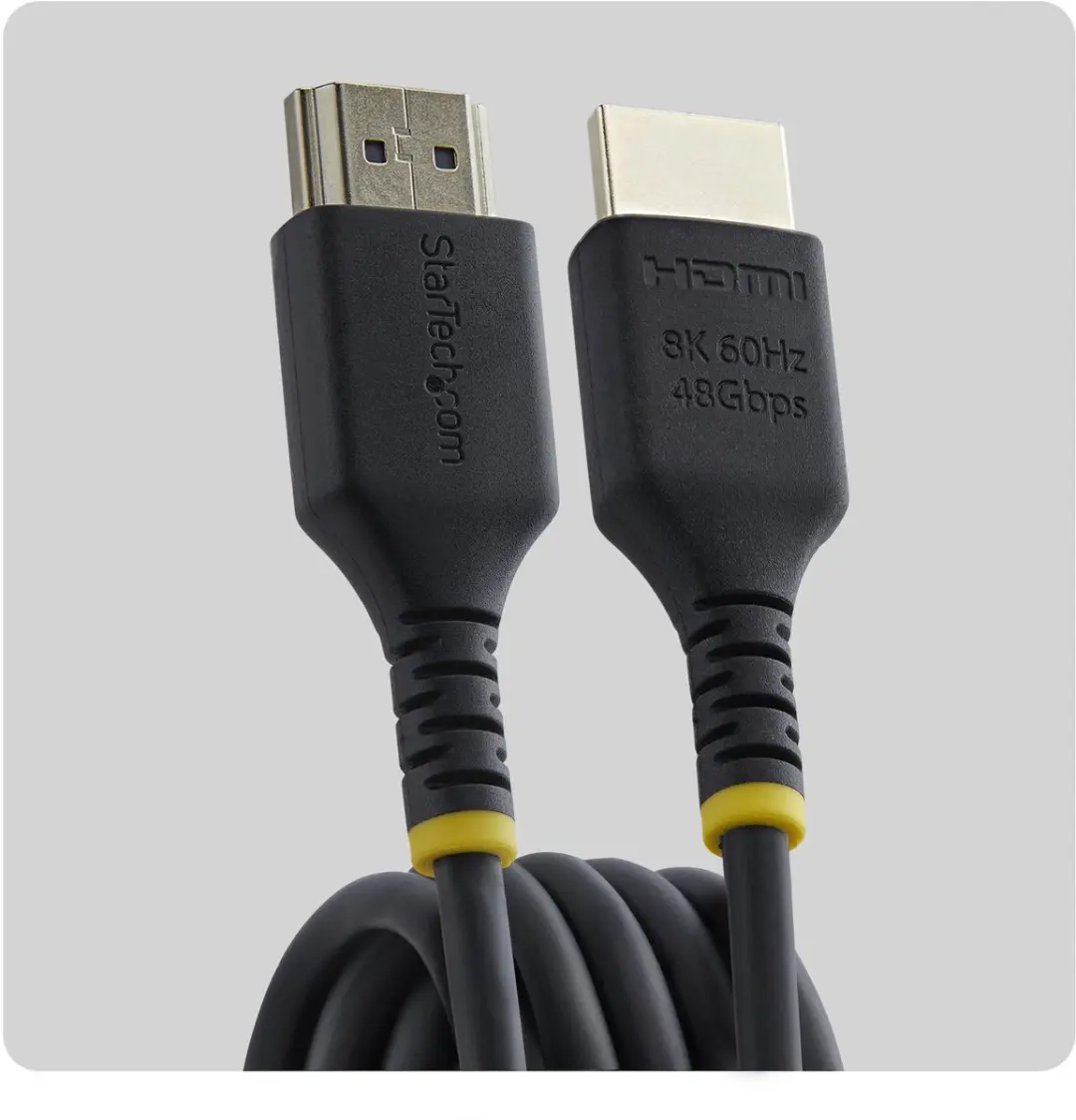 Startech HDMI21-CBL-SLIM-50C Ultra High Speed HDMI Kabel 8K 60Hz - 50cm - Zwart - afbeelding 4 van 6