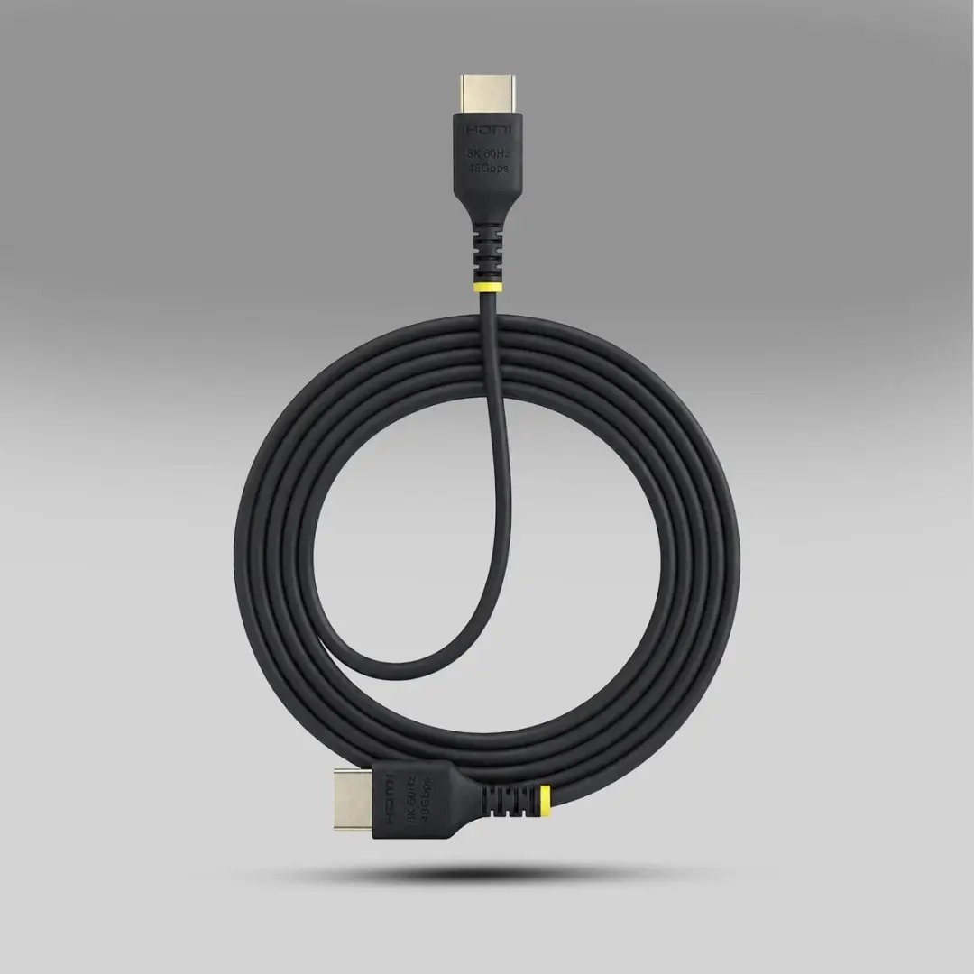 Startech HDMI21-CBL-SLIM-50C Ultra High Speed HDMI Kabel 8K 60Hz - 50cm - Zwart - afbeelding 2 van 6