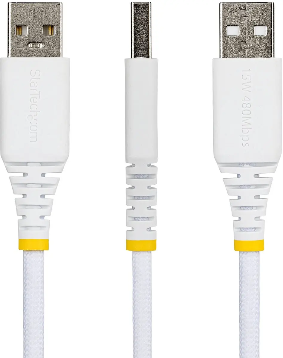Startech USB2AC3MBRWH USB-A naar USB-C Kabel 3m - 15W 3A - Wit - afbeelding 4 van 5