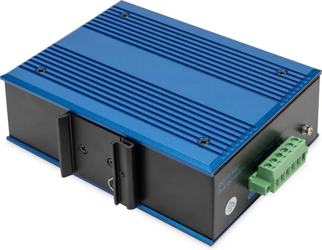 Digitus DN-651133 Switch 8-Port 10/100 PoE - Zwart/Blauw - afbeelding 5 van 6