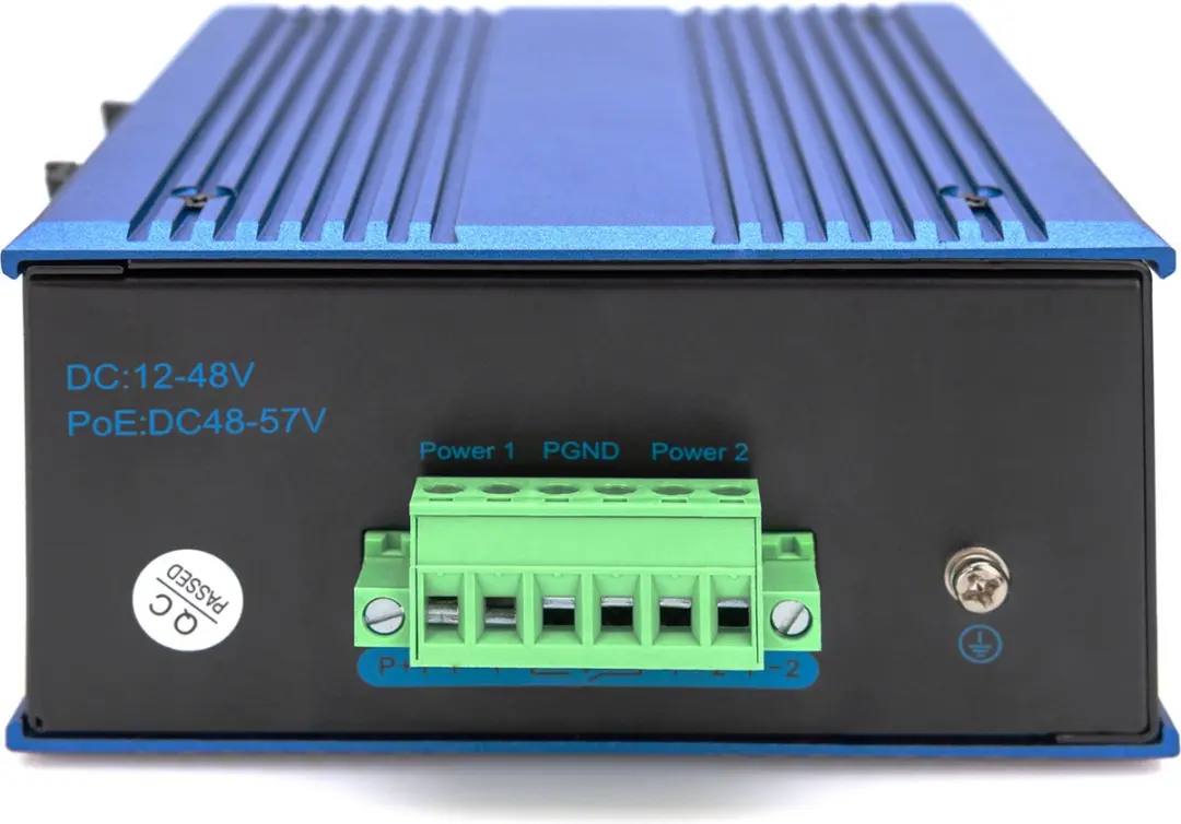 Digitus DN-651133 Switch 8-Port 10/100 PoE - Zwart/Blauw - afbeelding 3 van 6