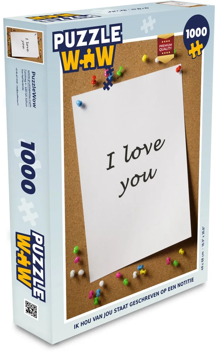 PuzzleWow Legpuzzel 1000 Stuks