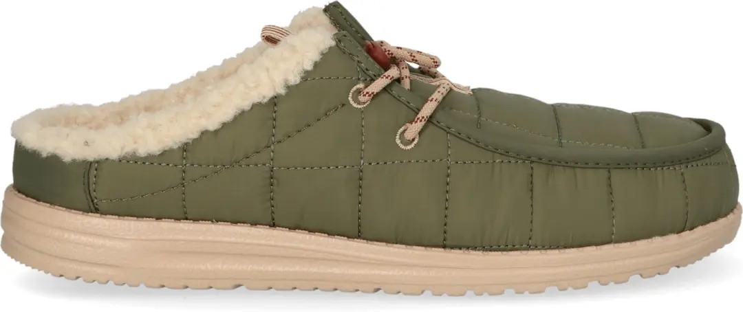 Wally Slip Camp Nylon Heren Instappers Groen