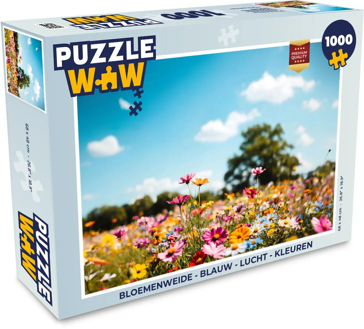 PuzzleWow Bloemenweide Legpuzzel 1000 Stuks