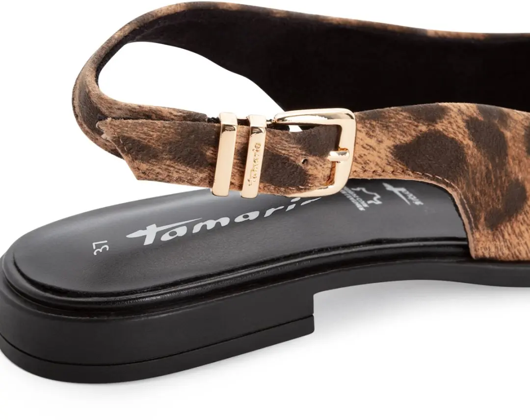 Tamaris Slingbacks Panterprint Leer - Maat 40 - afbeelding 6 van 6