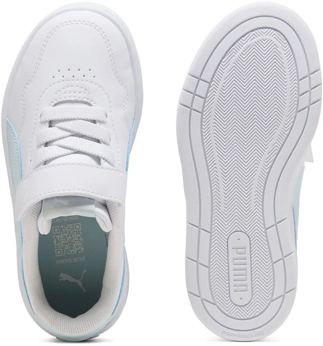 PUMA Low Court Lally AC+ PS 402305 - Kinderschoen - Maat 34 - Puma White-Sea Glass - afbeelding 3 van 6