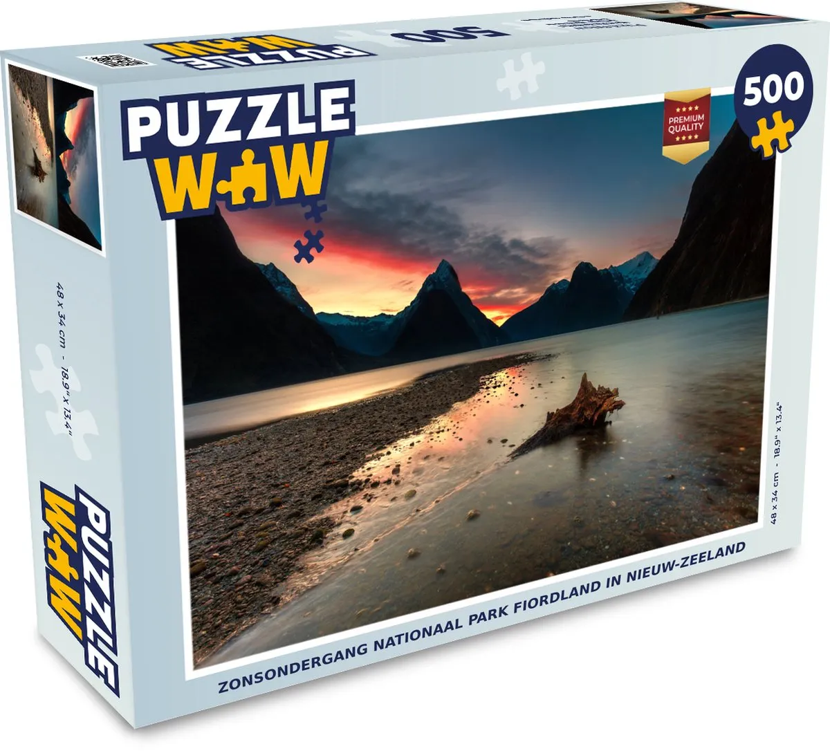 PuzzleWow Zonsondergang Nationaal Park Fiordland Legpuzzel 500 Stuks