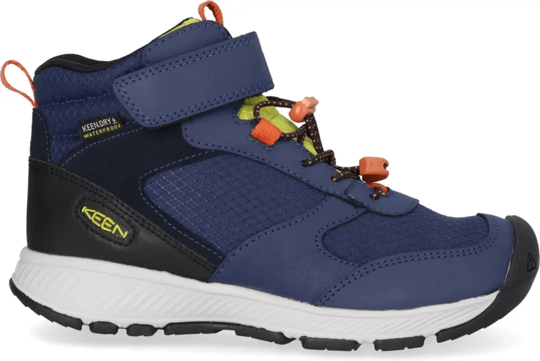 Skua Mid Jongens Boots Leer Blauw Waterdicht