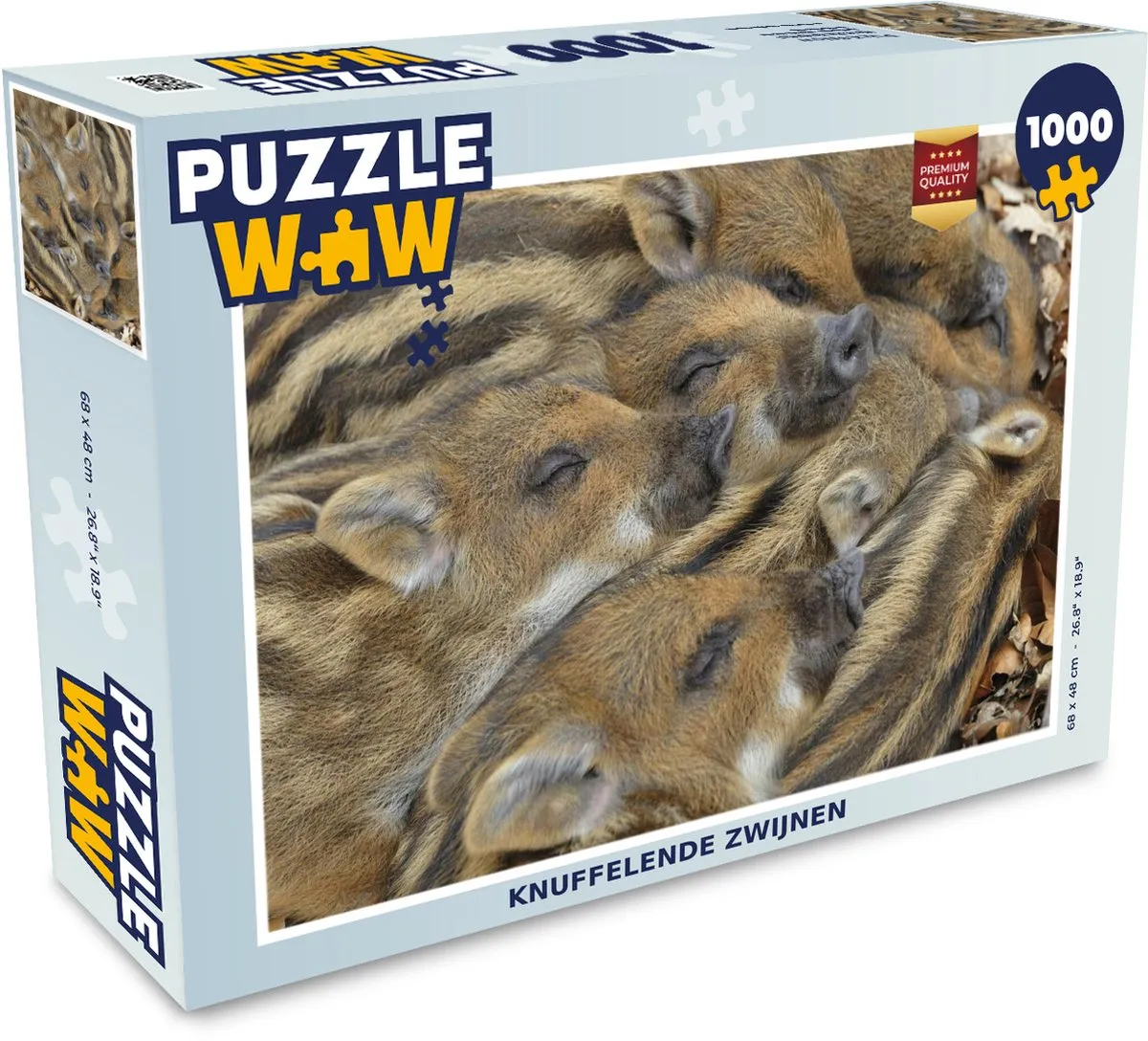 PuzzleWow Zwijnen Slaap Legpuzzel 1000 Stuks