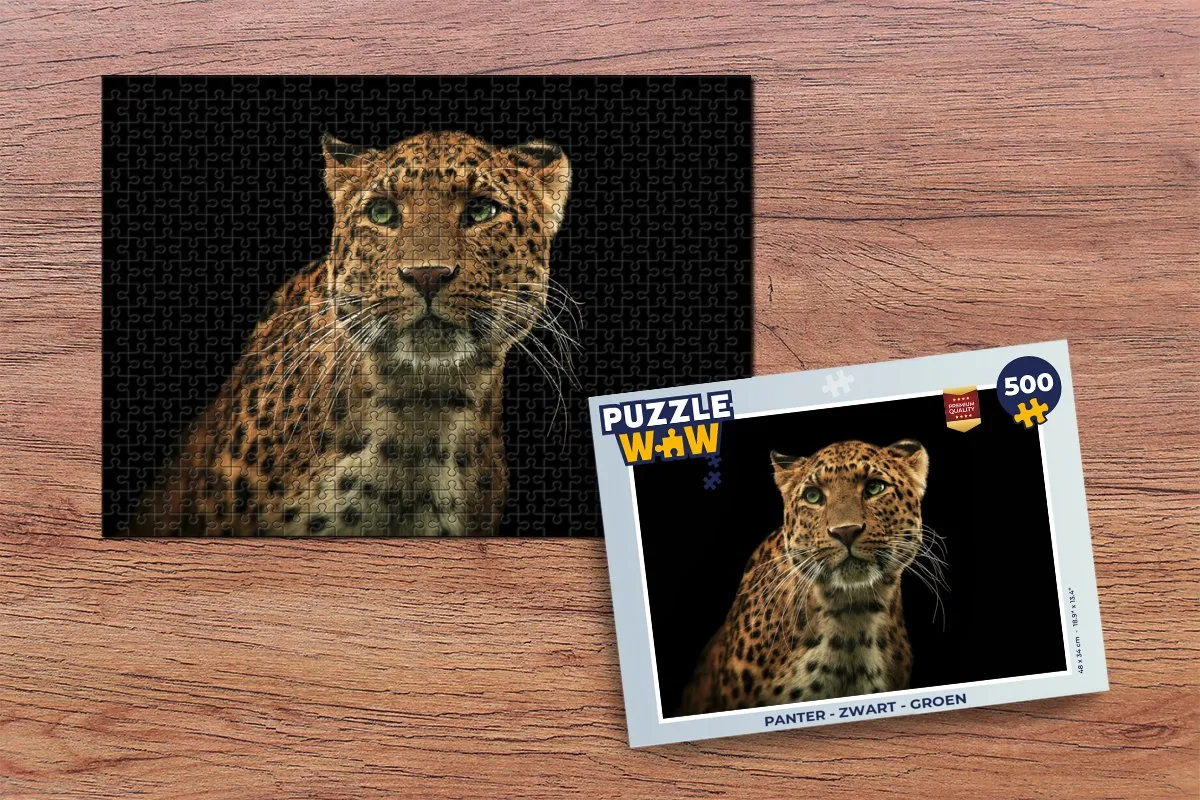 PuzzleWow Panter Legpuzzel 500 Stuks - Multicolor