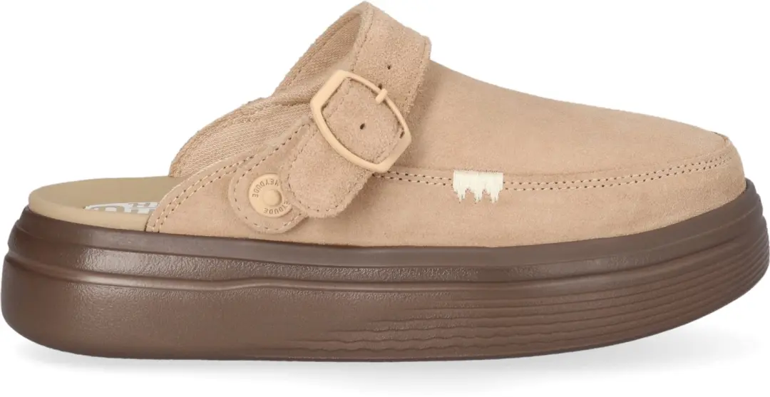 Austin Lift Dames Clogs Suède Beige